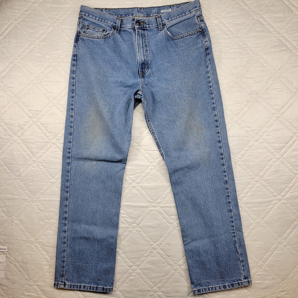 George Regular 100% cotton blue jeans‎ size 36X32